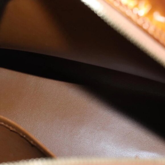 LOUIS VUITTON Monogram Vernis Tompkins Square Hand Bag Bronze M91103 Auth ep7700 - Picture 12 of 16